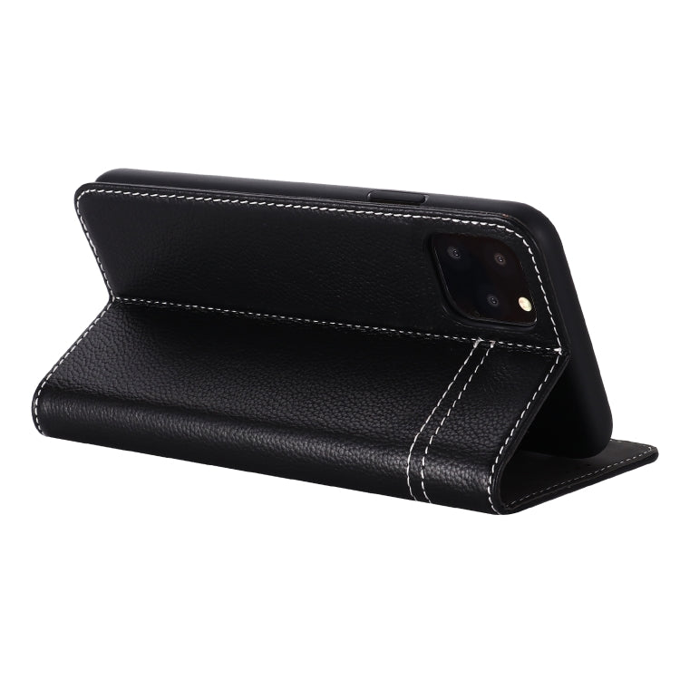 GEBEI Top-grain Leather Horizontal Flip Protective Case with Holder & Card Slots, For iPhone 11, For iPhone 11 Pro, For iPhone 11 Pro Max, For iPhone XS / X