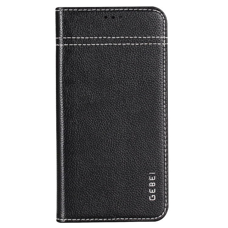 GEBEI Top-grain Leather Horizontal Flip Protective Case with Holder & Card Slots, For iPhone XR, For iPhone XS Max, For Galaxy Note 10, For Galaxy Note 10+