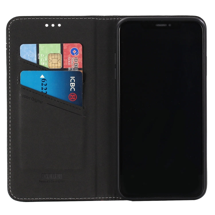 GEBEI Top-grain Leather Horizontal Flip Protective Case with Holder & Card Slots, For iPhone XR, For iPhone XS Max, For Galaxy Note 10, For Galaxy Note 10+