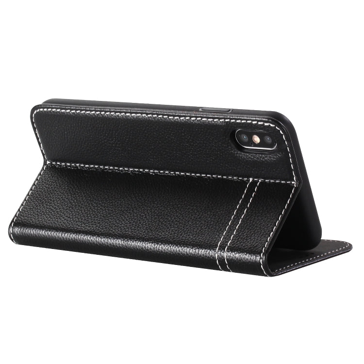 GEBEI Top-grain Leather Horizontal Flip Protective Case with Holder & Card Slots, For iPhone XR, For iPhone XS Max, For Galaxy Note 10, For Galaxy Note 10+