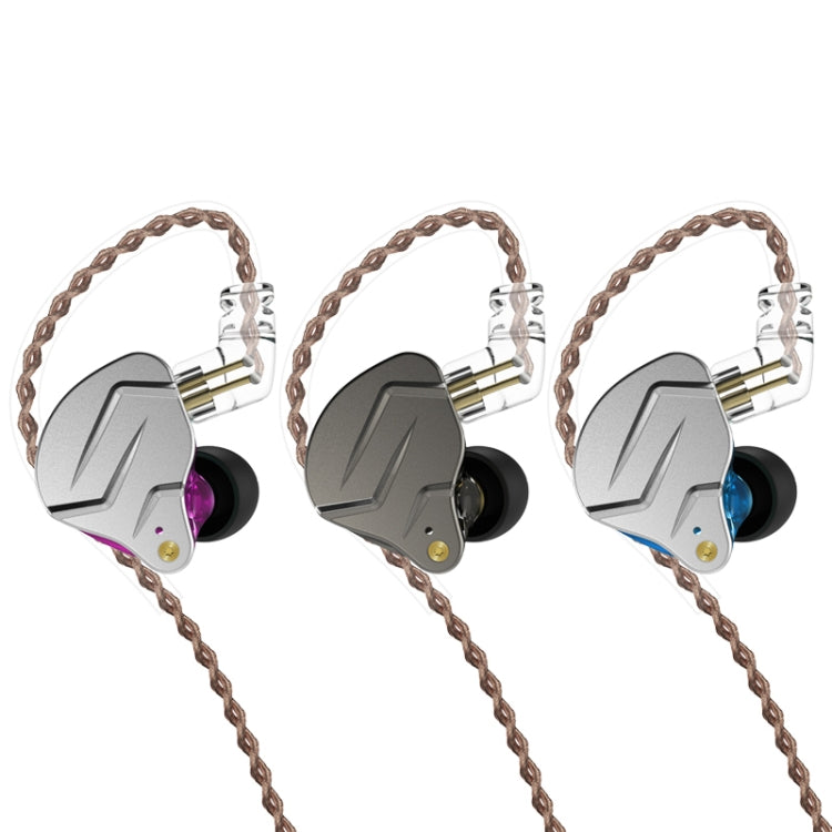 KZ ZSN Pro Ring Iron Hybrid Drive Metal In-ear Wired Earphone,, ZSN Mic Version(Grey), ZSN Mic Version(Blue), ZSN Mic Version(Purple), ZSN Standard Version(Grey), ZSN Standard Version(Blue), ZSN Standard Version(Purple)