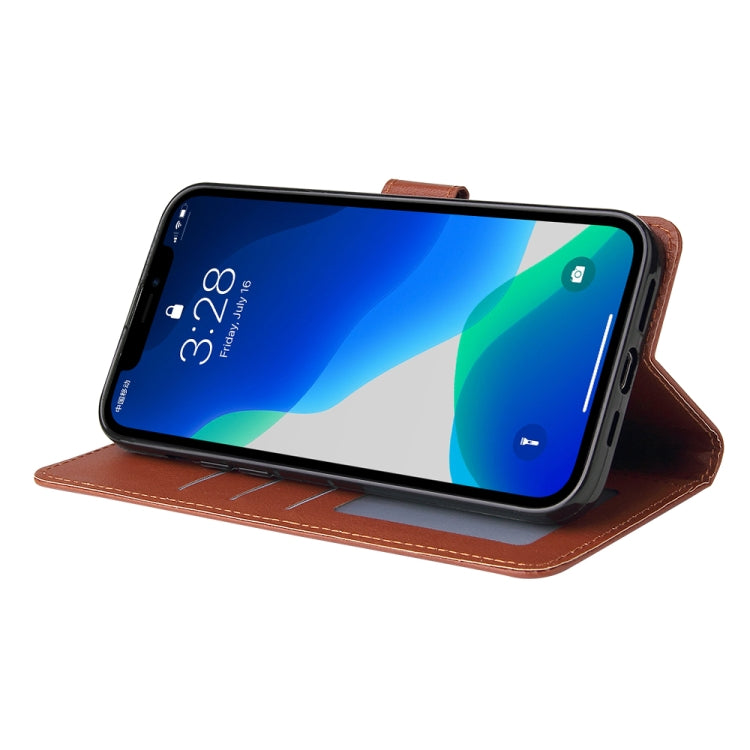 Multifunctional Horizontal Flip Leather Case, with Three Card Slot & Holder & Double Zip Wallett & Photo Frame & Lanyard, For iPhone 13 Pro Max