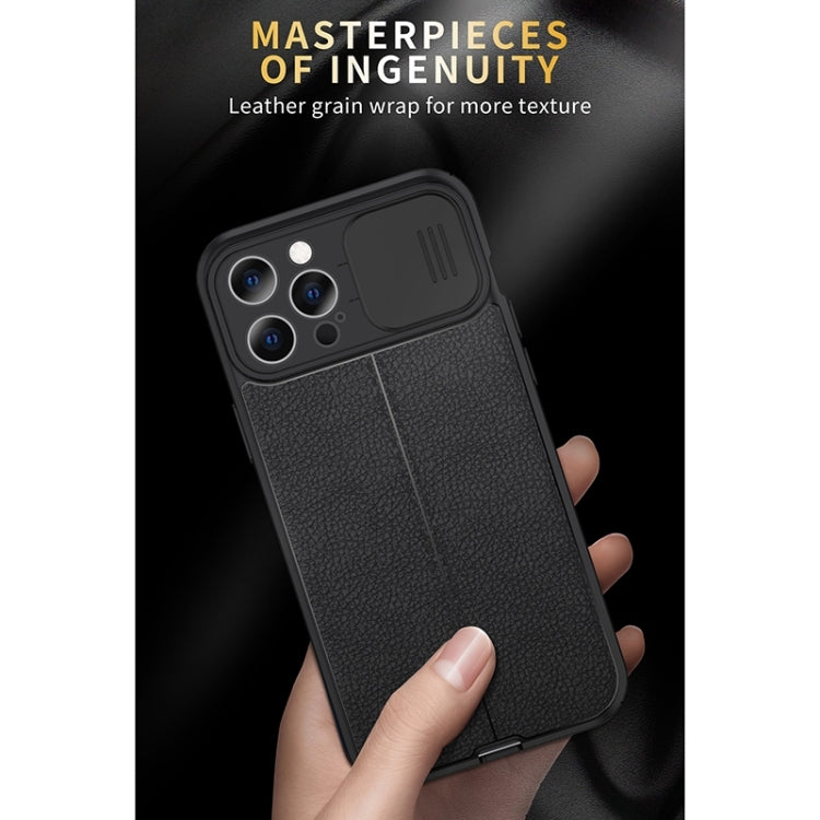 Litchi Texture Sliding Camshield TPU Protective Case