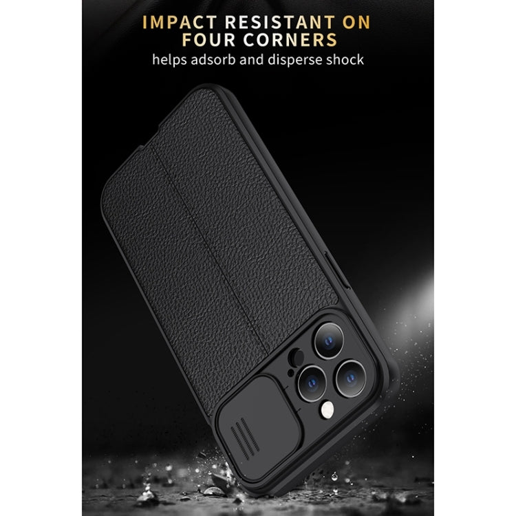 Litchi Texture Sliding Camshield TPU Protective Case