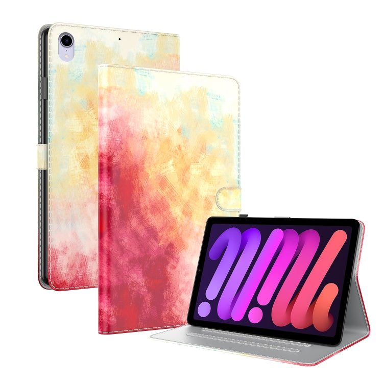 Watercolor Pattern Skin Feel Magnetic Horizontal Flip PU Leather Case with Holder & Card Slots & Photo Frame & Sleep / Wake-up Function, For iPad mini 2024 / mini 6, For iPad Pro 12.9 2022 / 2021 / 2020, For iPad Pro 11 2022 / 2021&2018 / Air 4 (2020)...