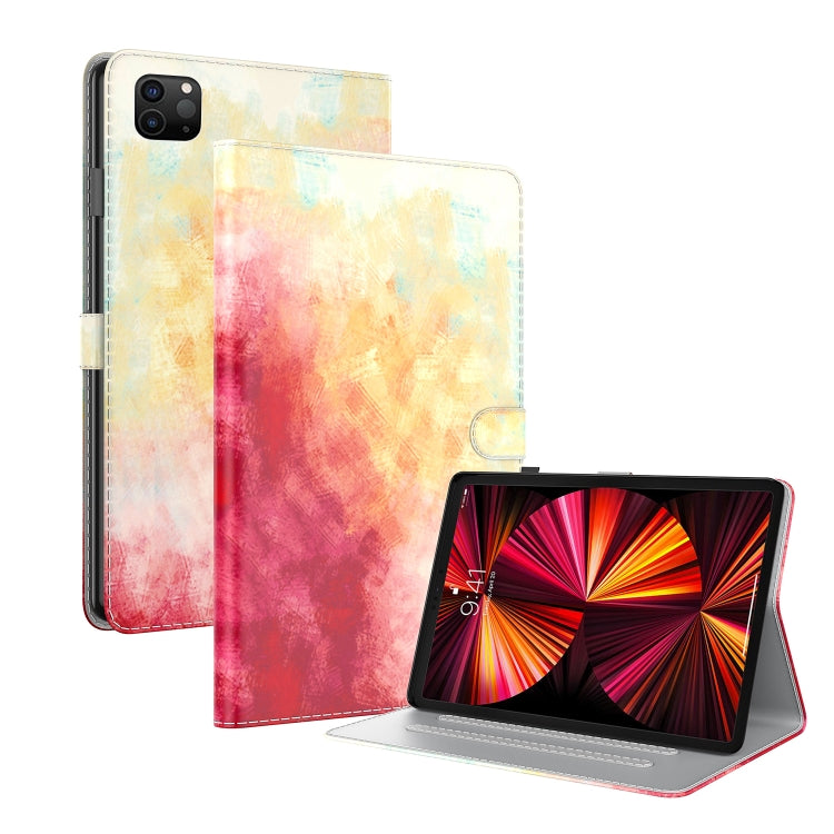 Watercolor Pattern Skin Feel Magnetic Horizontal Flip PU Leather Case with Holder & Card Slots & Photo Frame & Sleep / Wake-up Function, For iPad mini 2024 / mini 6, For iPad Pro 12.9 2022 / 2021 / 2020, For iPad Pro 11 2022 / 2021&2018 / Air 4 (2020)...