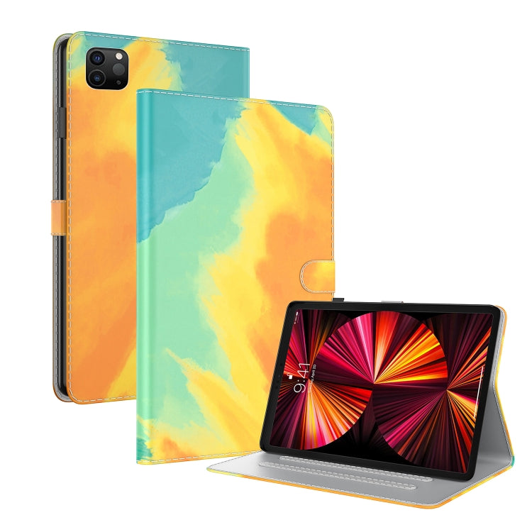 Watercolor Pattern Skin Feel Magnetic Horizontal Flip PU Leather Case with Holder & Card Slots & Photo Frame & Sleep / Wake-up Function, For iPad mini 2024 / mini 6, For iPad Pro 12.9 2022 / 2021 / 2020, For iPad Pro 11 2022 / 2021&2018 / Air 4 (2020)...