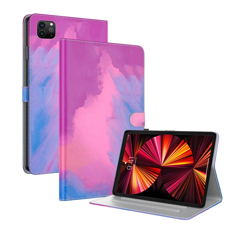Watercolor Pattern Skin Feel Magnetic Horizontal Flip PU Leather Case with Holder & Card Slots & Photo Frame & Sleep / Wake-up Function, For iPad mini 2024 / mini 6, For iPad Pro 12.9 2022 / 2021 / 2020, For iPad Pro 11 2022 / 2021&2018 / Air 4 (2020)...