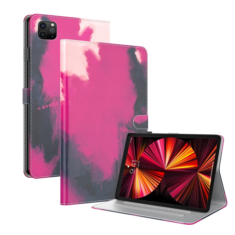 Watercolor Pattern Skin Feel Magnetic Horizontal Flip PU Leather Case with Holder & Card Slots & Photo Frame & Sleep / Wake-up Function, For iPad mini 2024 / mini 6, For iPad Pro 12.9 2022 / 2021 / 2020, For iPad Pro 11 2022 / 2021&2018 / Air 4 (2020)...
