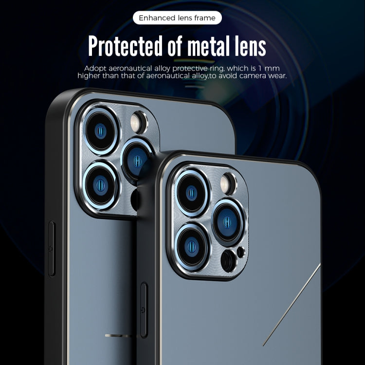 R-JUST RJ-52 3-Line Style Metal TPU Shockproof Protective Case, For iPhone 11 Pro, For iPhone 11 Pro Max