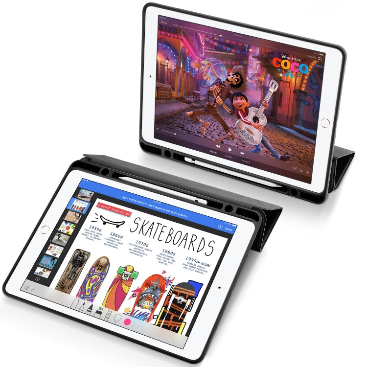 DUX DUCIS Domo Series Horizontal Flip Magnetic TPU + PU Leather Tablet Case with Three-folding Holder & Pen Slot, For iPad Pro 12.9 inch 2017