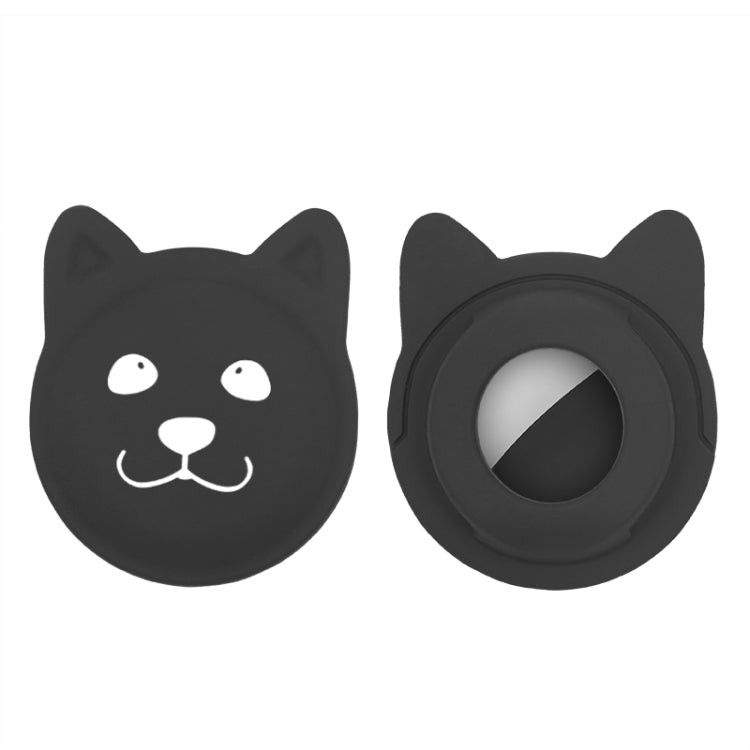 Cute Cartoon Pet Collar Anti-lost Tracker Silicone Case For AirTag, Serious Face, Naughty Smiley, Hanhan Smile