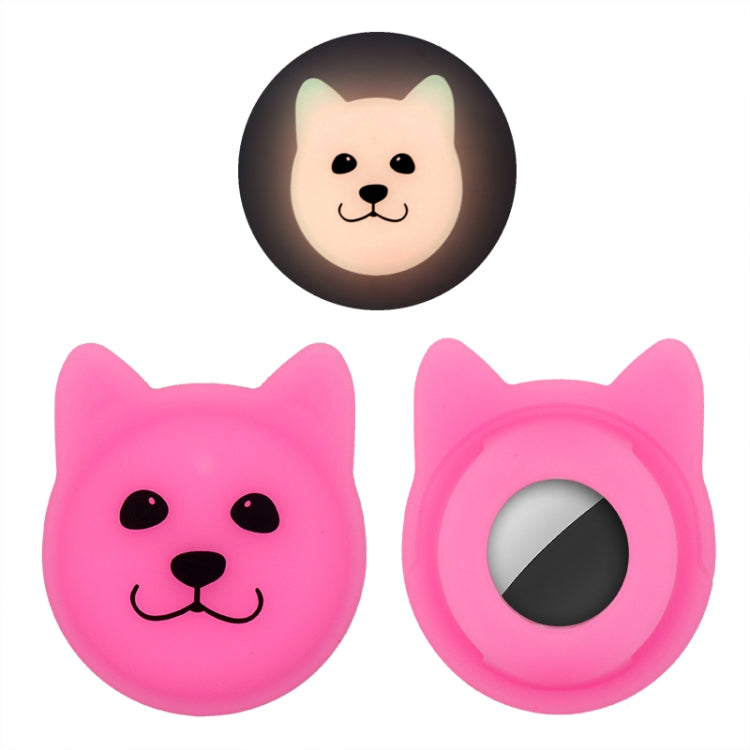 Cute Cartoon Pet Collar Anti-lost Tracker Silicone Case For AirTag, Serious Face, Naughty Smiley, Hanhan Smile