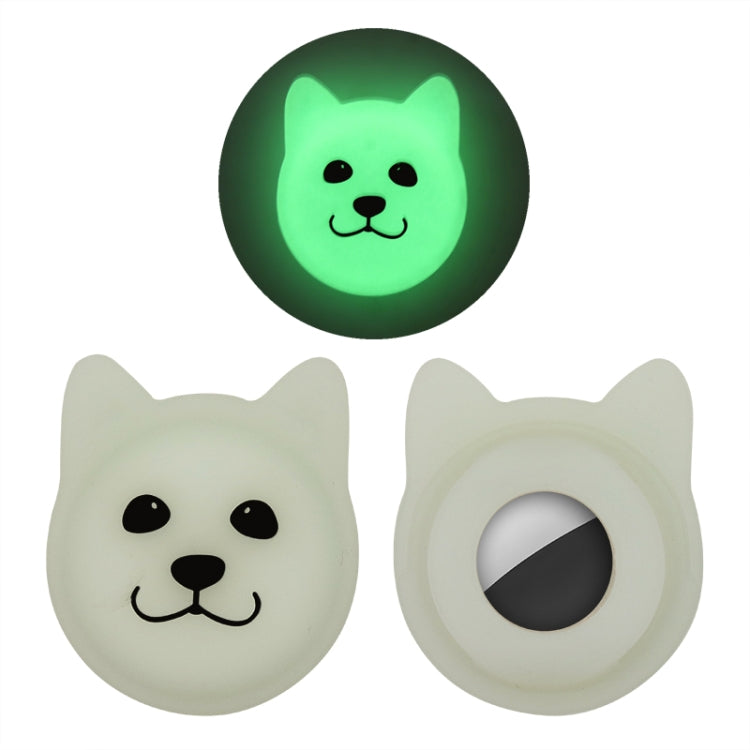 Cute Cartoon Pet Collar Anti-lost Tracker Silicone Case For AirTag, Serious Face, Naughty Smiley, Hanhan Smile