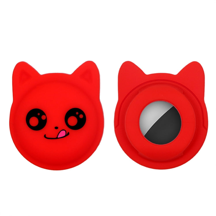Cute Cartoon Pet Collar Anti-lost Tracker Silicone Case For AirTag, Naughty Smile