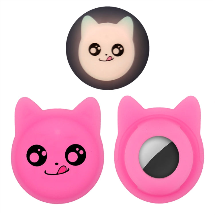 Cute Cartoon Pet Collar Anti-lost Tracker Silicone Case For AirTag, Naughty Smile