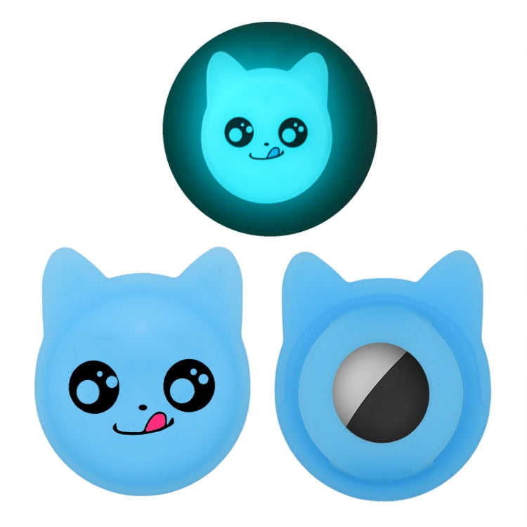 Cute Cartoon Pet Collar Anti-lost Tracker Silicone Case For AirTag, Naughty Smile
