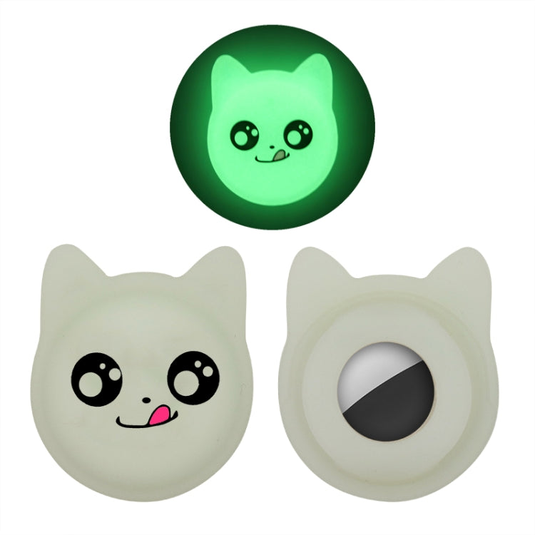 Cute Cartoon Pet Collar Anti-lost Tracker Silicone Case For AirTag, Naughty Smile