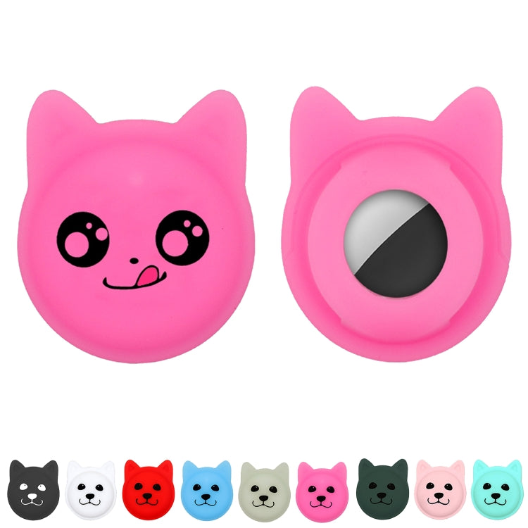 Cute Cartoon Pet Collar Anti-lost Tracker Silicone Case For AirTag, Naughty Smile