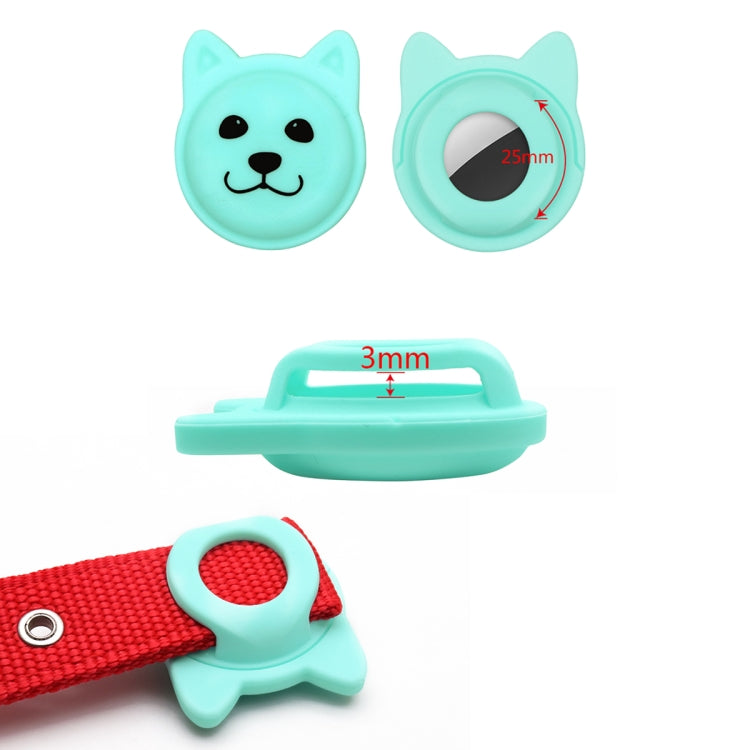 Cute Cartoon Pet Collar Anti-lost Tracker Silicone Case For AirTag, Naughty Smile