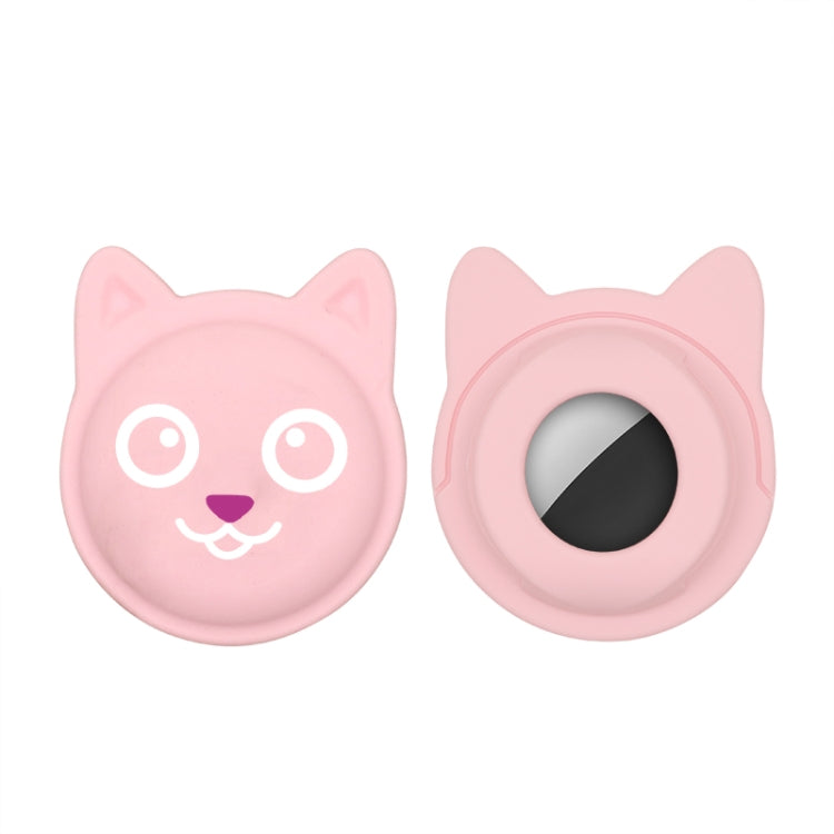 Cute Cartoon Pet Collar Anti-lost Tracker Silicone Case For AirTag, Serious Face, Naughty Smiley, Hanhan Smile