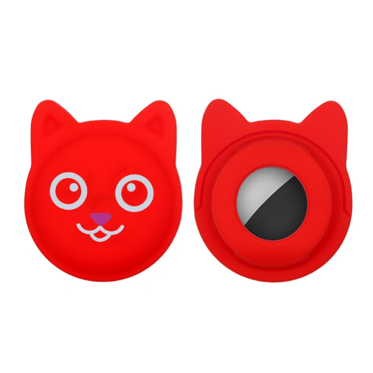 Cute Cartoon Pet Collar Anti-lost Tracker Silicone Case For AirTag, Serious Face, Naughty Smiley, Hanhan Smile