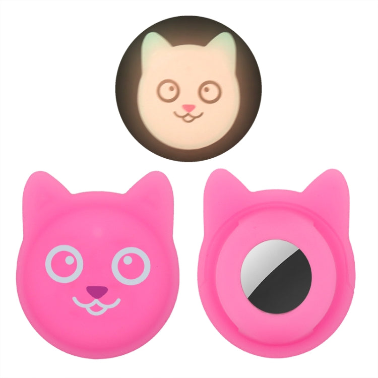Cute Cartoon Pet Collar Anti-lost Tracker Silicone Case For AirTag, Serious Face, Naughty Smiley, Hanhan Smile