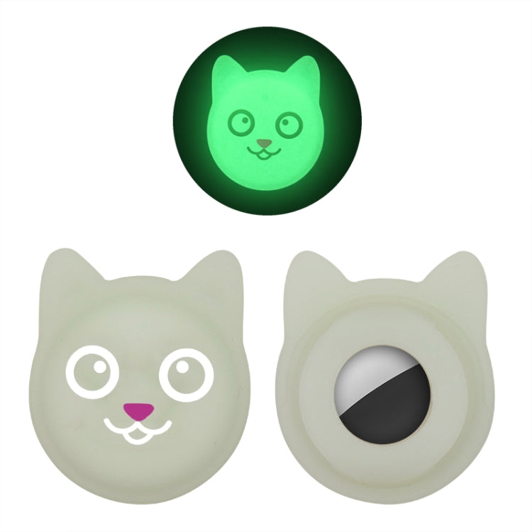 Cute Cartoon Pet Collar Anti-lost Tracker Silicone Case For AirTag, Serious Face, Naughty Smiley, Hanhan Smile