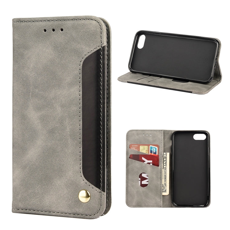 Skin Feel Splicing Leather Phone Case