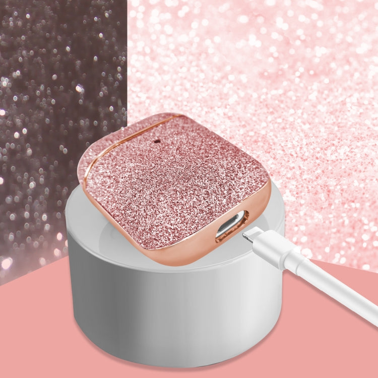 Electroplating Glitter Powder Wireless Earphone Protective Case, For AirPods 1 / 2, For AirPods Pro