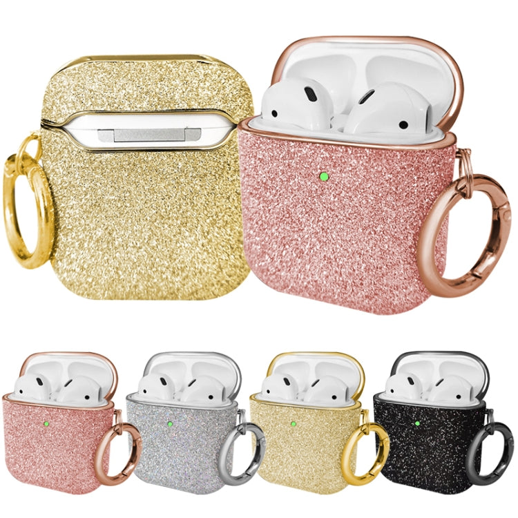 Electroplating Glitter Powder Wireless Earphone Protective Case, For AirPods 1 / 2, For AirPods Pro