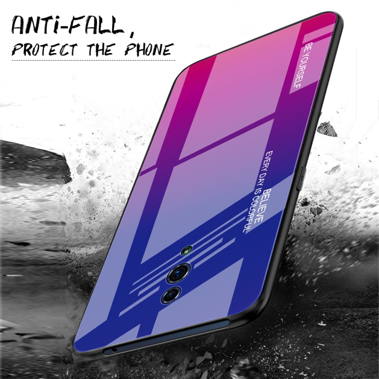 Gradient Color Glass Case, For OPPO Find X, For OPPO K1 / R15X, For OPPO R17