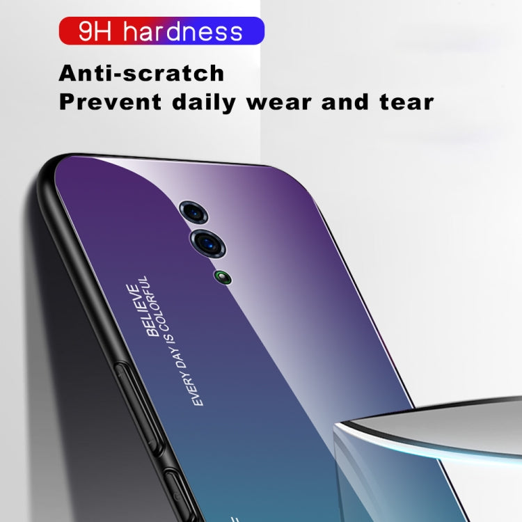 Gradient Color Glass Case, For OPPO Find X, For OPPO K1 / R15X, For OPPO R17