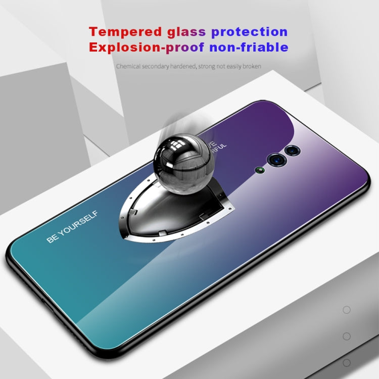 Gradient Color Glass Case, For OPPO Find X, For OPPO K1 / R15X, For OPPO R17
