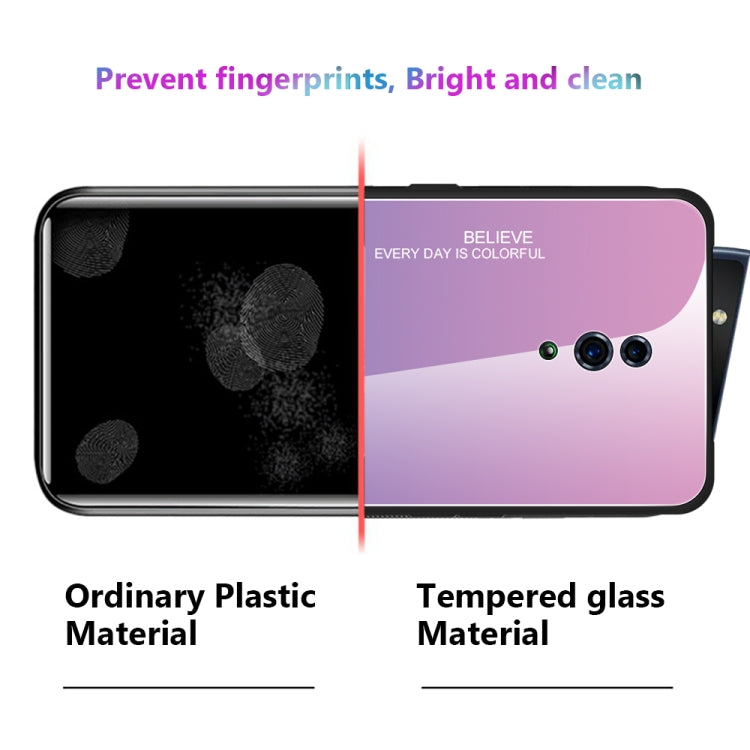 Gradient Color Glass Case, For OPPO Find X, For OPPO K1 / R15X, For OPPO R17
