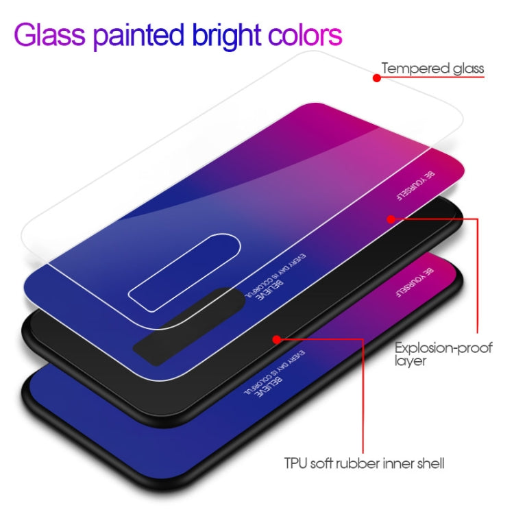 Gradient Color Glass Case, For OPPO Reno, For Galaxy S8, For Vivo IQOO