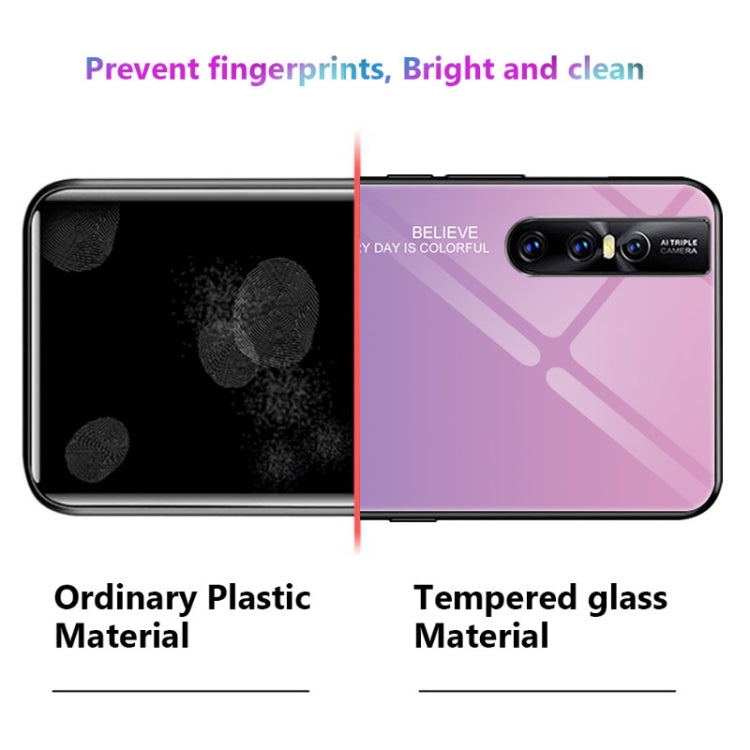 Gradient Color Glass Case, For OPPO Reno, For Galaxy S8, For Vivo IQOO