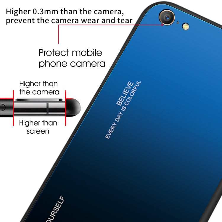 Gradient Color Glass Case, For Huawei P30 Lite, For Huawei P30, For Huawei Y5 (2019)