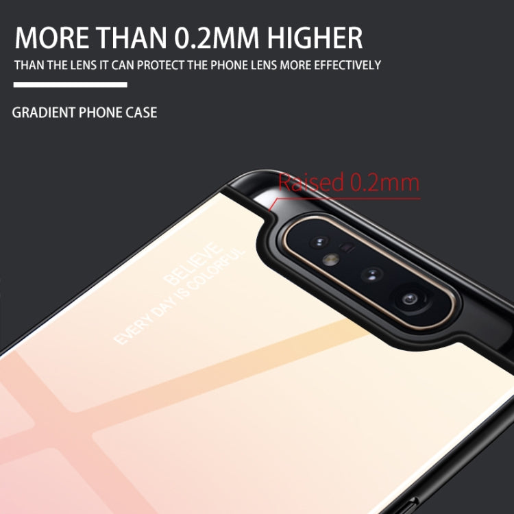 Gradient Color Glass Case, For Galaxy A7 (2018), For Xiaomi Mi Max 3, For Xiaomi Redmi 7A