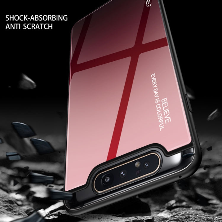 Gradient Color Glass Case, For Galaxy A7 (2018), For Xiaomi Mi Max 3, For Xiaomi Redmi 7A