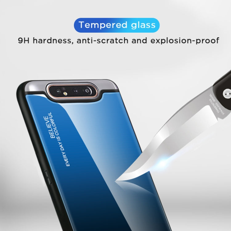 Gradient Color Glass Case, For Galaxy A7 (2018), For Xiaomi Mi Max 3, For Xiaomi Redmi 7A