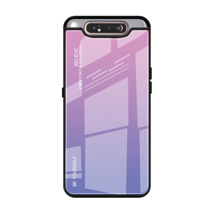 Gradient Color Glass Case, For Galaxy A7 (2018), For Xiaomi Mi Max 3, For Xiaomi Redmi 7A