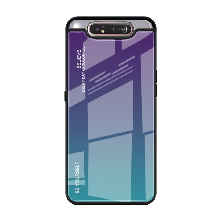 Gradient Color Glass Case, For Galaxy A7 (2018), For Xiaomi Mi Max 3, For Xiaomi Redmi 7A