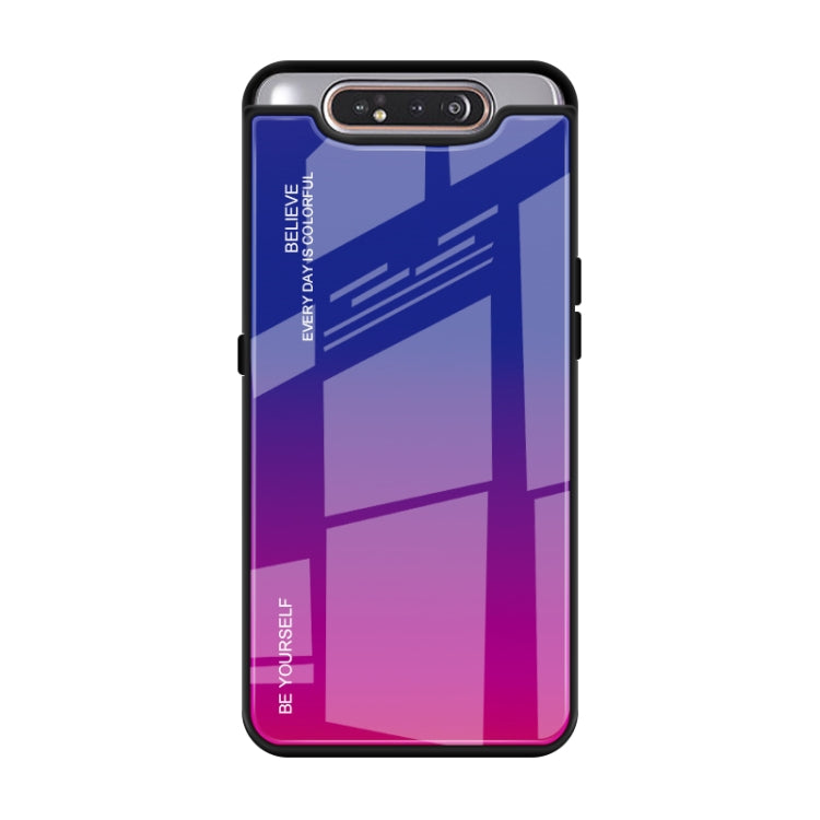 Gradient Color Glass Case, For Galaxy A7 (2018), For Xiaomi Mi Max 3, For Xiaomi Redmi 7A
