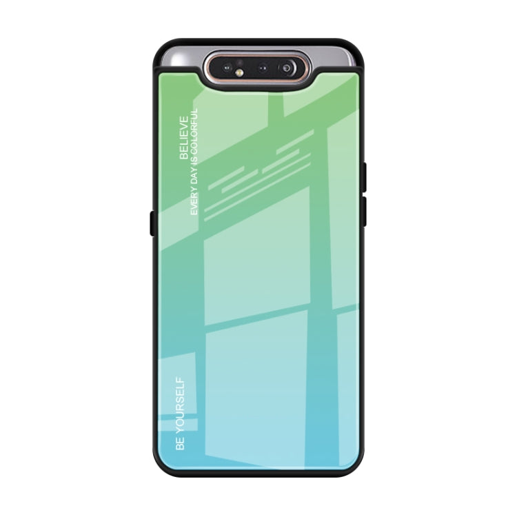 Gradient Color Glass Case, For Galaxy A7 (2018), For Xiaomi Mi Max 3, For Xiaomi Redmi 7A