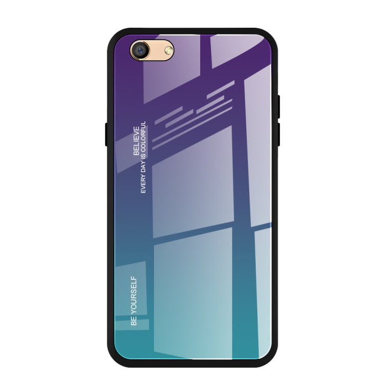 Gradient Color Glass Case, For Galaxy A7 (2018), For Xiaomi Mi Max 3, For Xiaomi Redmi 7A