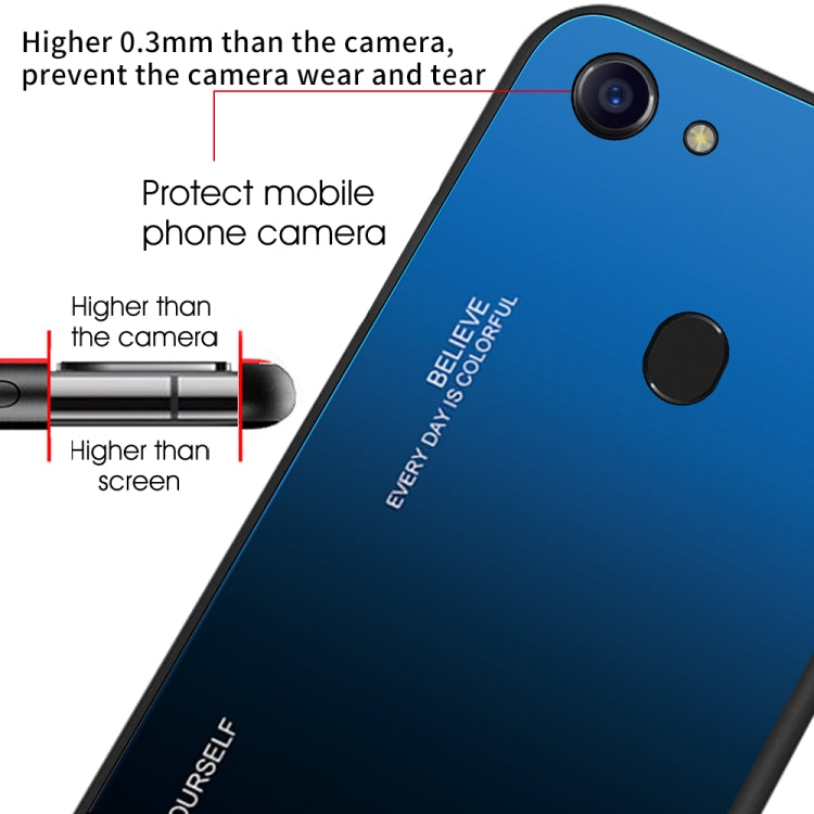 Gradient Color Glass Case, For Galaxy A10s, For Galaxy A80, For OnePlus 7