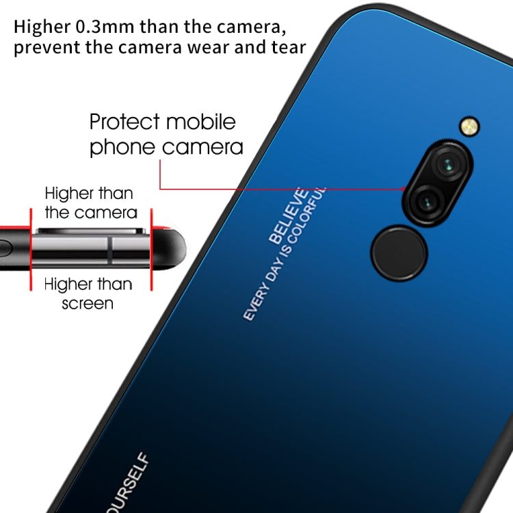 Gradient Color Glass Case, For Vivo V7, For Vivo V11, For Vivo X23