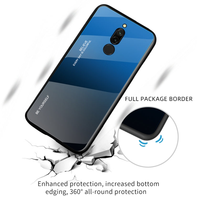 Gradient Color Glass Case, For Vivo V7, For Vivo V11, For Vivo X23