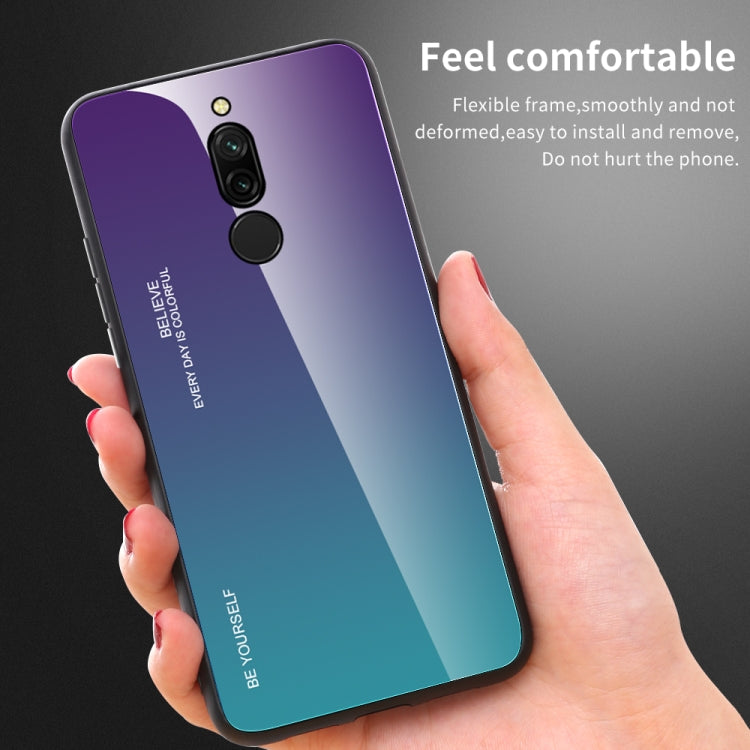 Gradient Color Glass Case, For Vivo V7, For Vivo V11, For Vivo X23